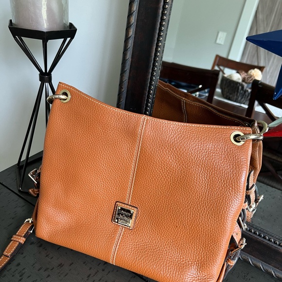 Dooney crossbody purse in a camel color - Picture 2 of 13